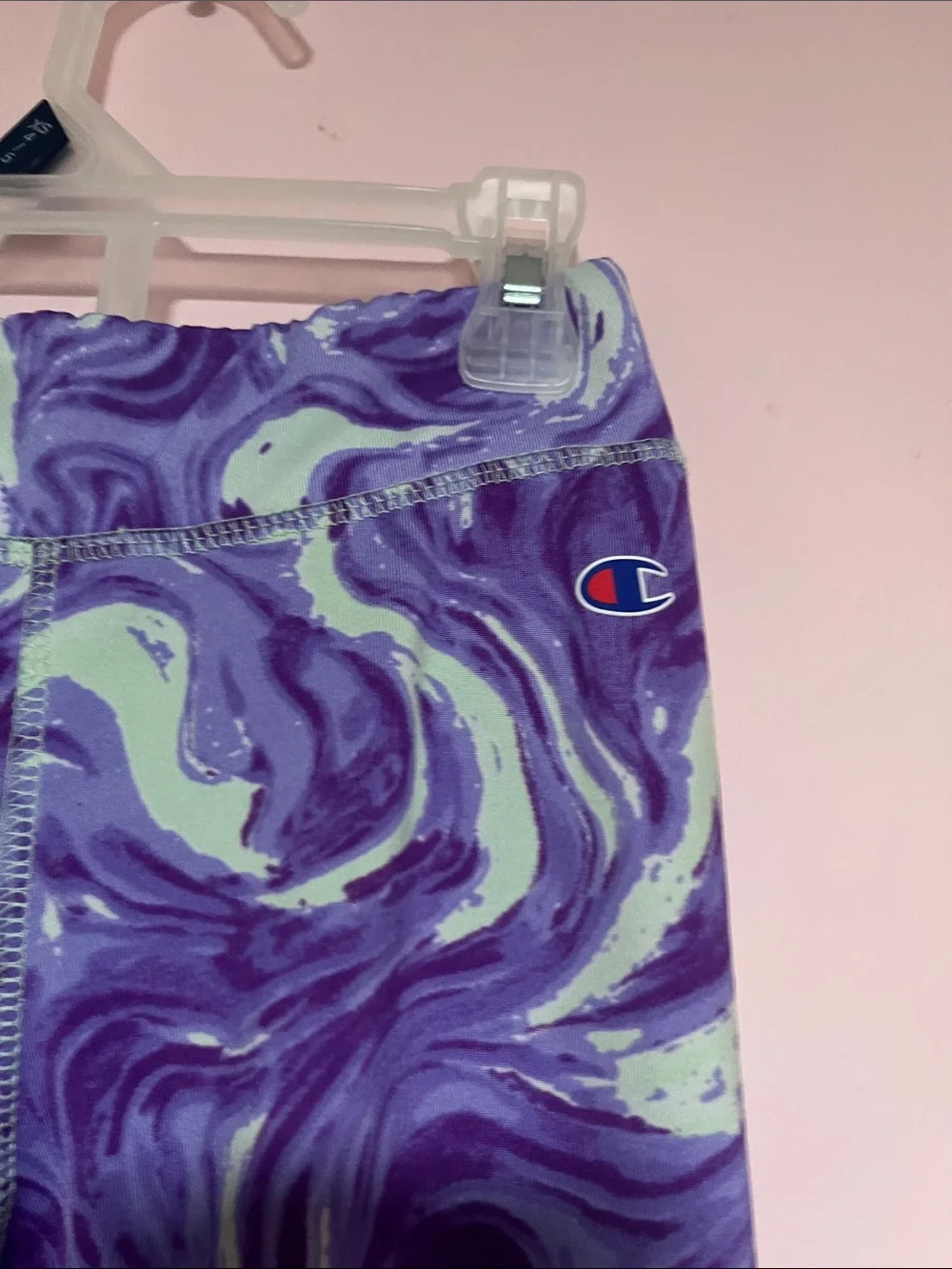 Champion Girls' Purple & Light Aqua Swirl Leggings
